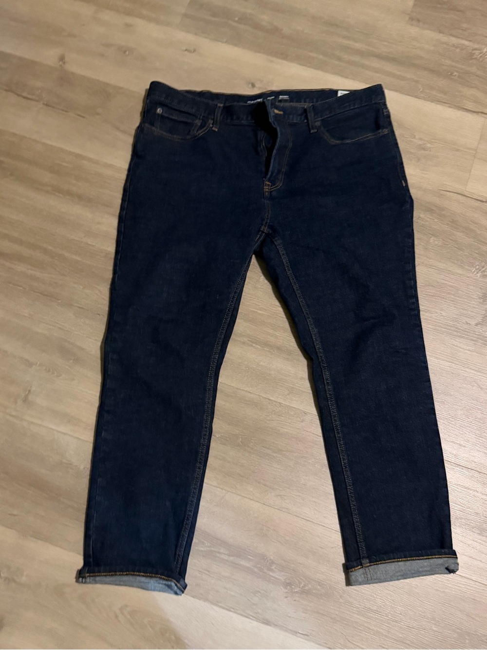 Old Navy Men's Dark Indigo Slim Straight Jeans
